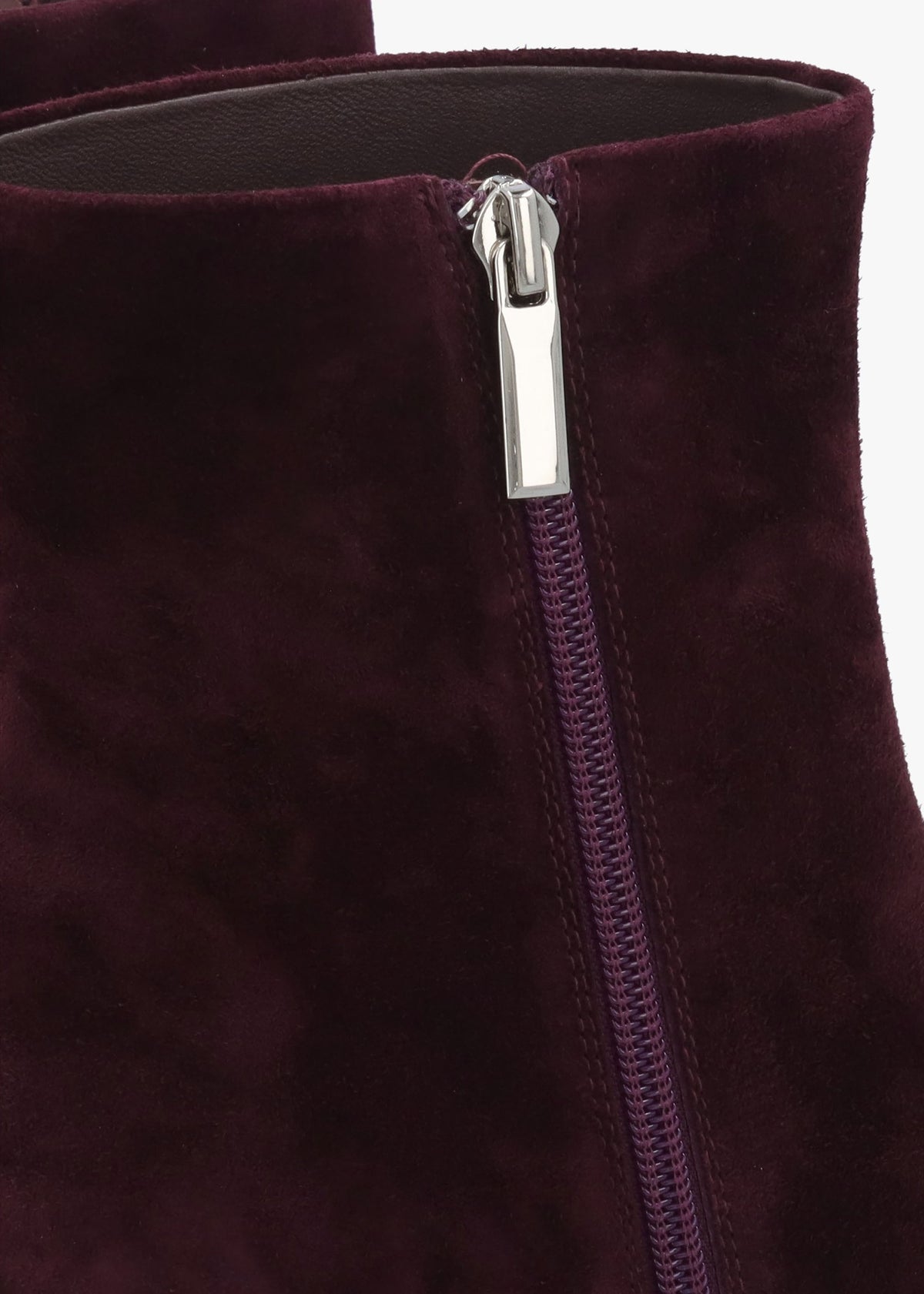 Swift Burgundy Suede Mid Heel Ankle Boots