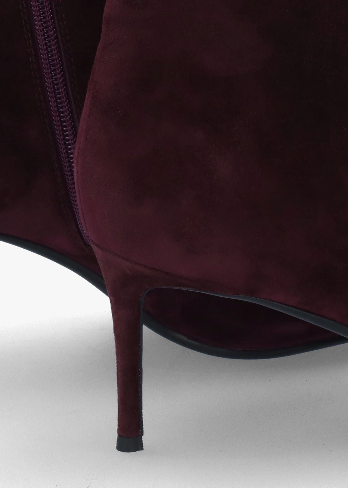 Swift Burgundy Suede Mid Heel Ankle Boots