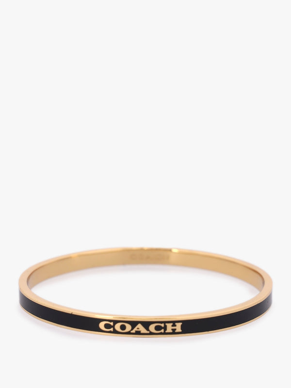 Black & Gold Enamel Crystal Duo Bangle Set