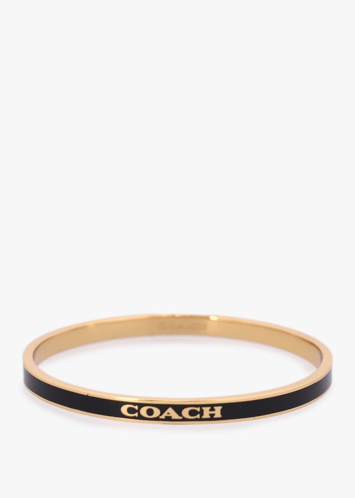 Black & Gold Enamel Crystal Duo Bangle Set