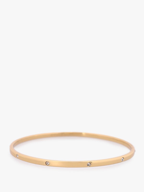 Black & Gold Enamel Crystal Duo Bangle Set