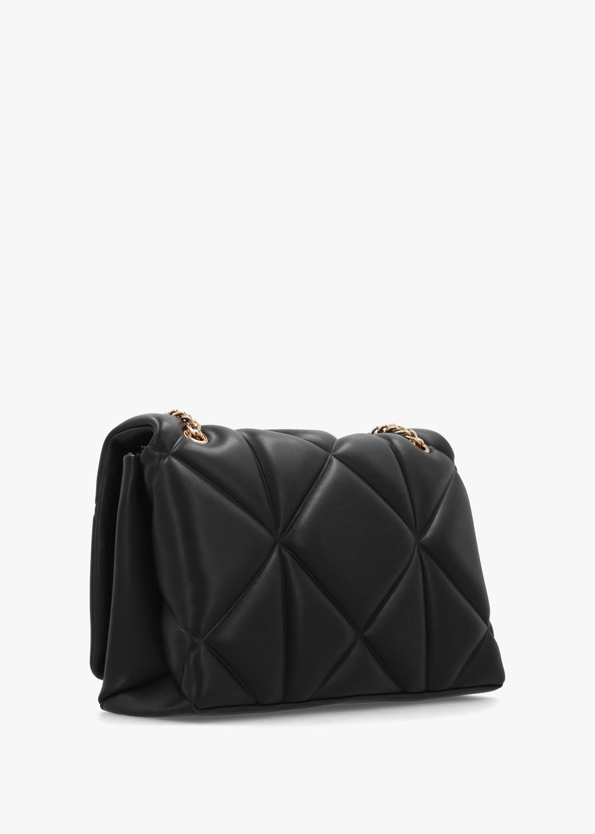 Heart Logo Quilted Pillow Nero Shoulder Bag