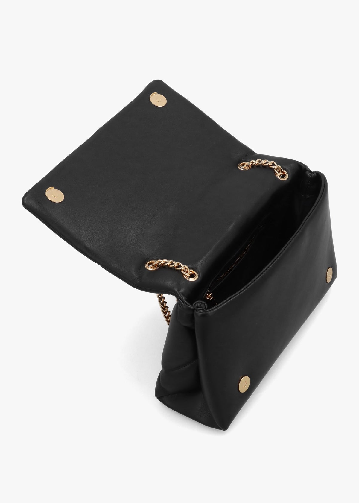 Heart Logo Quilted Pillow Nero Shoulder Bag