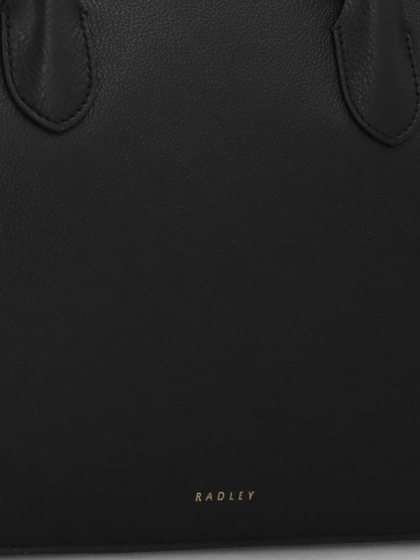 The Romilly Large Black Leather Grab Bag