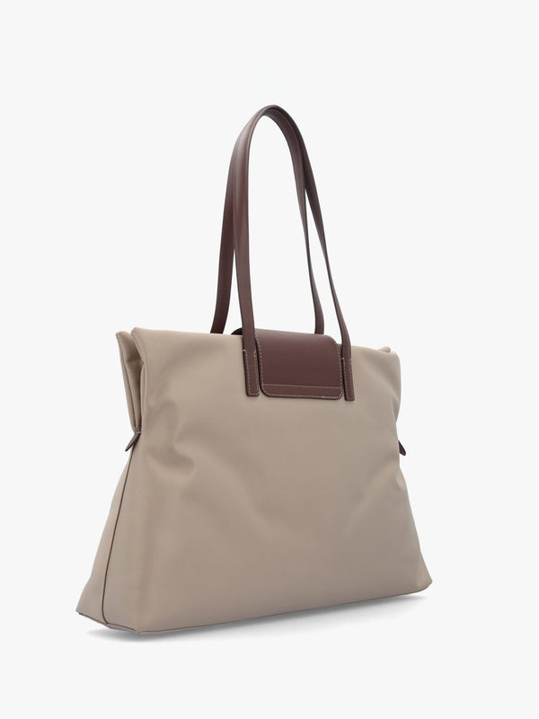 Pockets Essentials Medium Top Zip Porcini Tote Bag