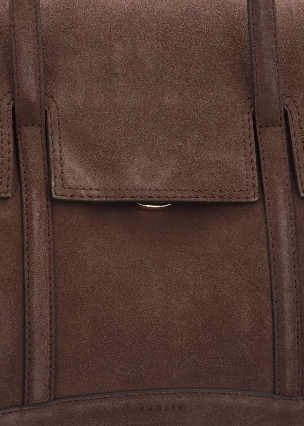 Large The Chancery Flapover Coffee Suede Shoulder Bag
