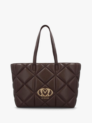 Heart Logo Quilted Pillow Cioccolato Shopper Bag