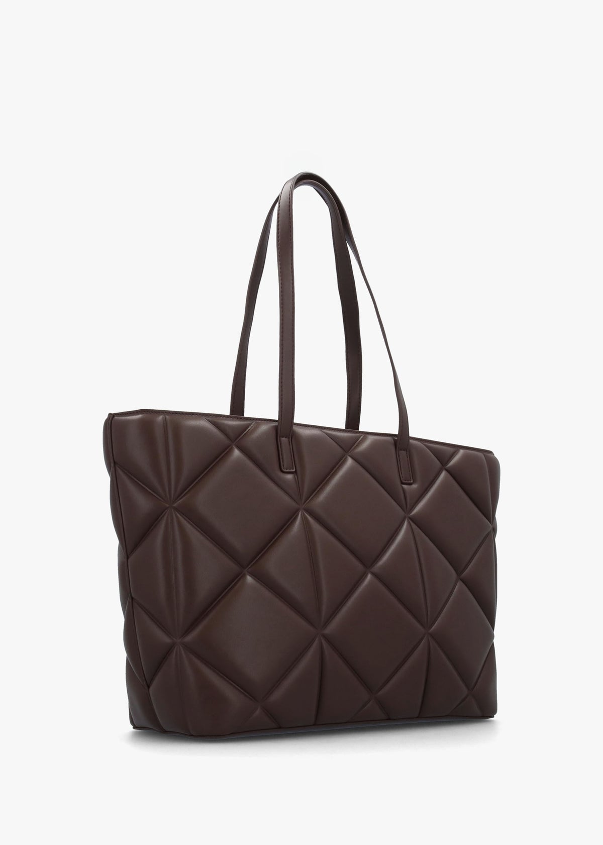 Heart Logo Quilted Pillow Cioccolato Shopper Bag