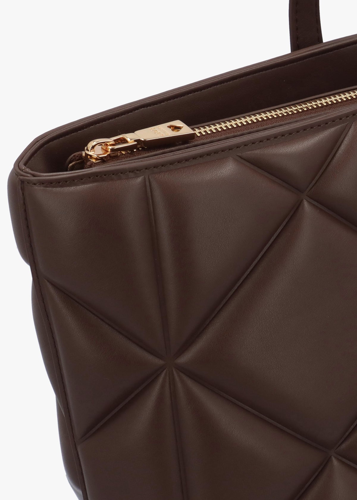 Heart Logo Quilted Pillow Cioccolato Shopper Bag