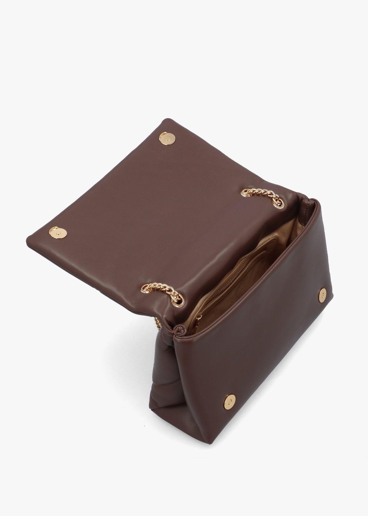 Heart Logo Quilted Pillow Cioccolato Shoulder Bag