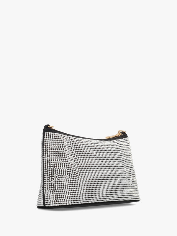 Diamante Overlay Black & Silver Shoulder Bag