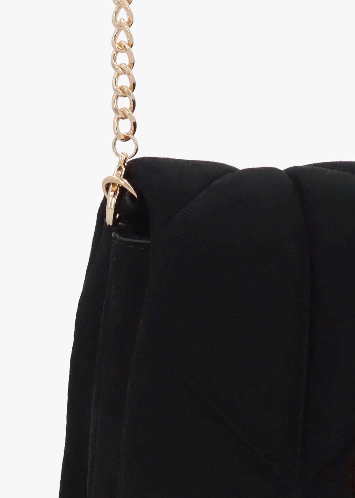Heart Logo Quilted Pillow Velour Nero Cross-Body Bag