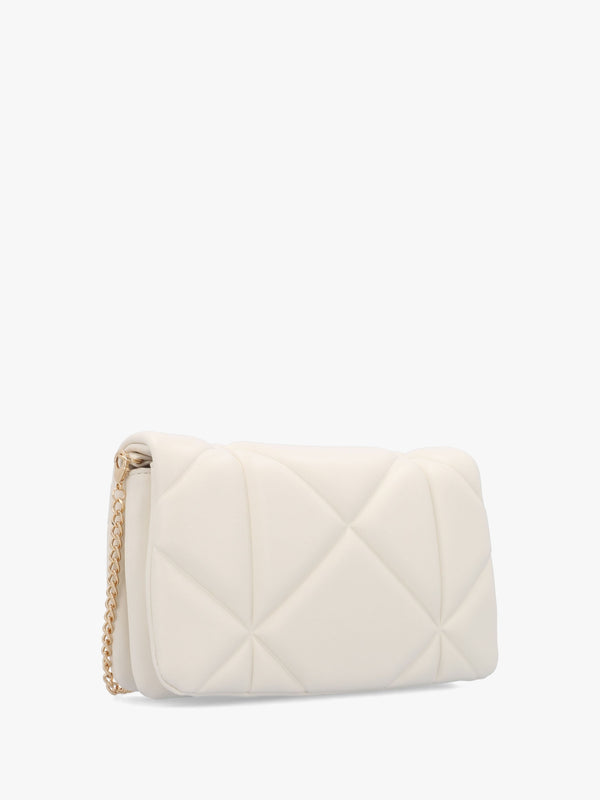 Heart Logo Quilted Pillow Avorio Cross-Body Bag