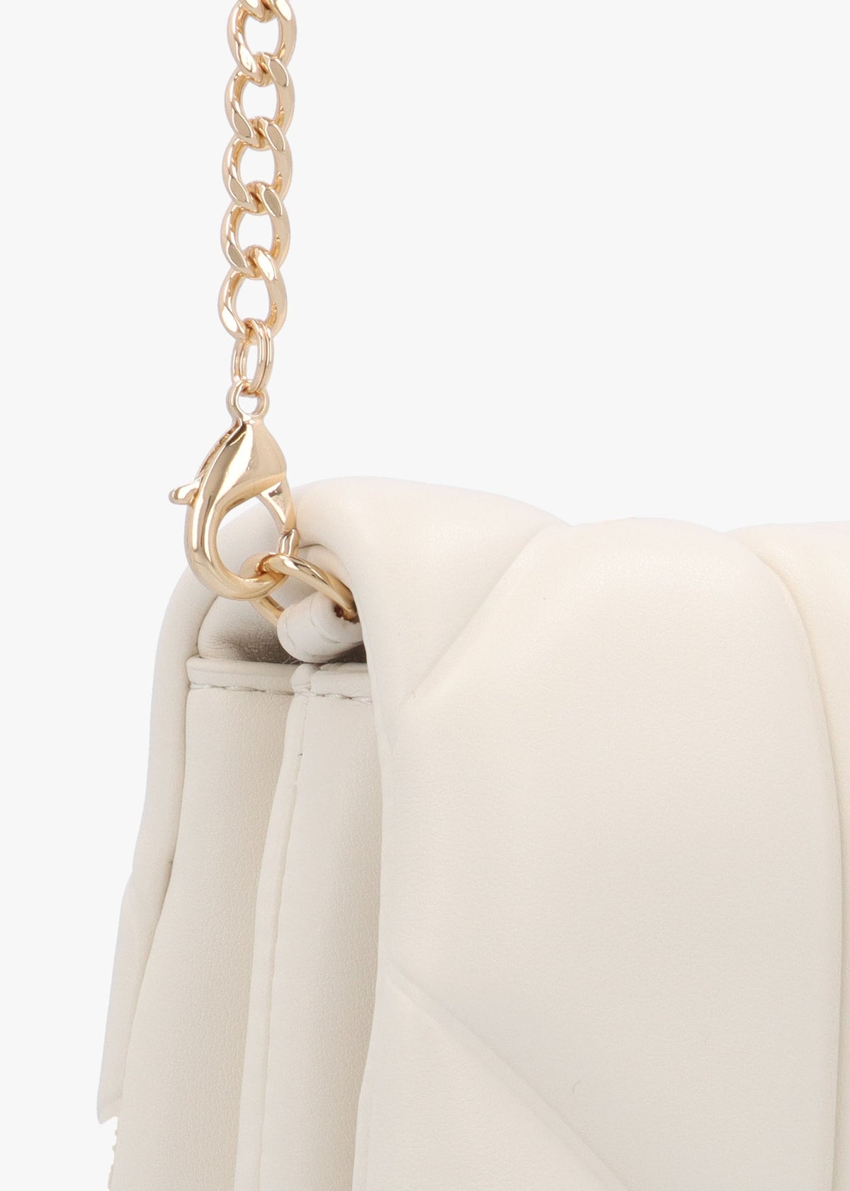 Heart Logo Quilted Pillow Avorio Cross-Body Bag