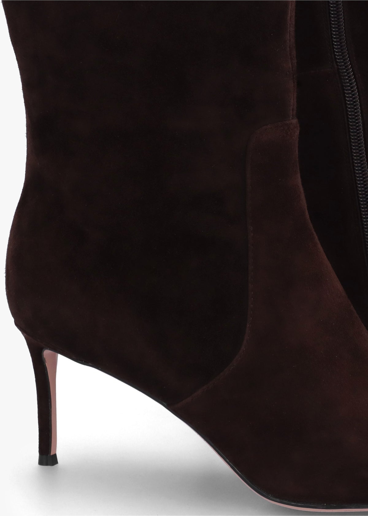Saffia Brown Suede Slim Heel Knee Boots