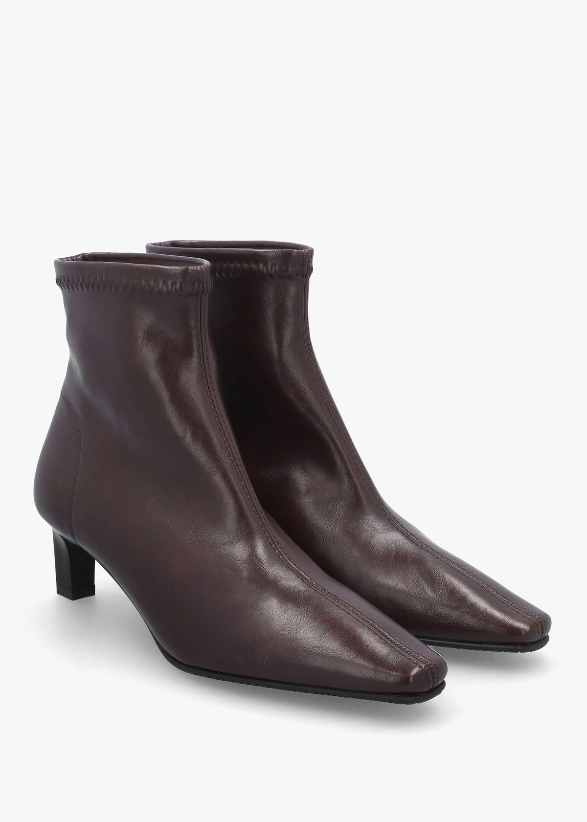 Minnie Brown Low Heel Ankle Boots