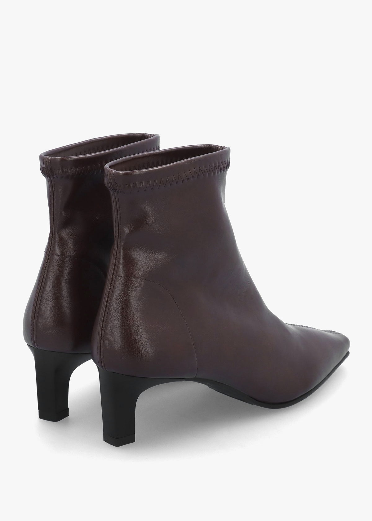 Minnie Brown Low Heel Ankle Boots
