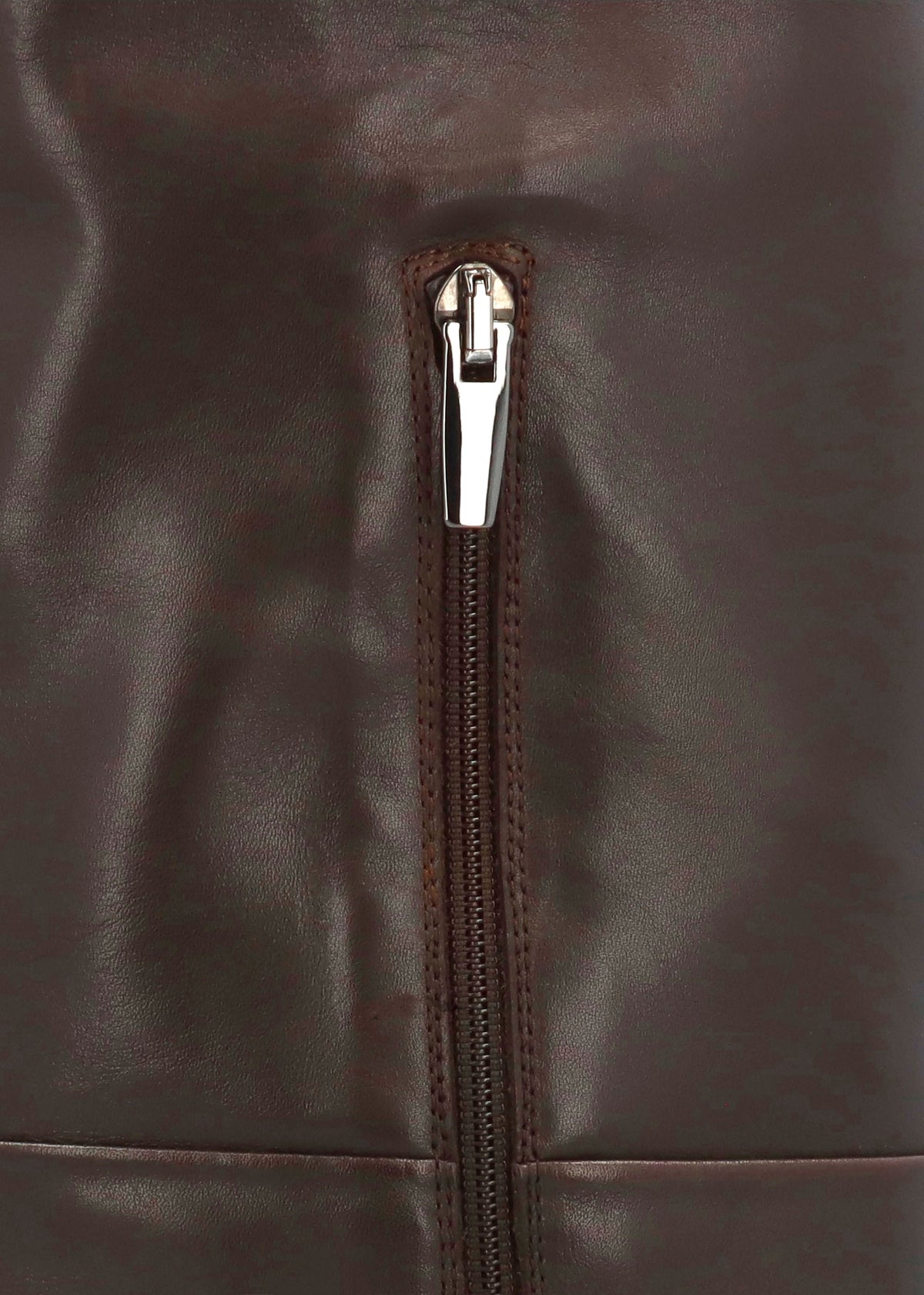 Lottie Brown Leather High Block Heel Knee Boots