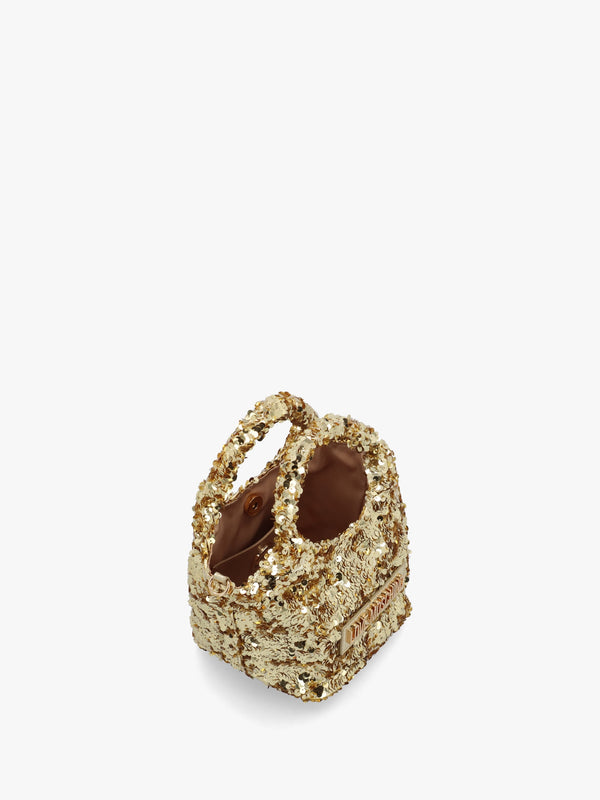 Sequin Oro Top Handle Bag