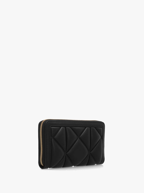 Large Heart Logo Quilted Pillow Nero Purse