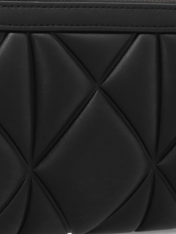 Large Heart Logo Quilted Pillow Nero Purse