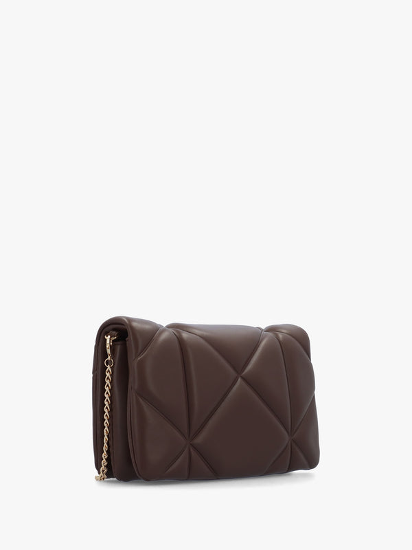 Heart Logo Quilted Pillow Cioccolato Cross-Body Bag