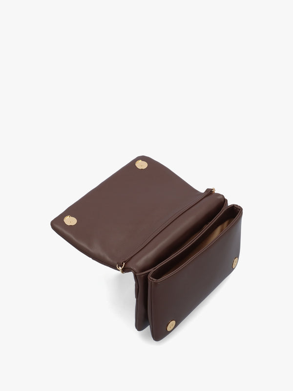 Heart Logo Quilted Pillow Cioccolato Cross-Body Bag