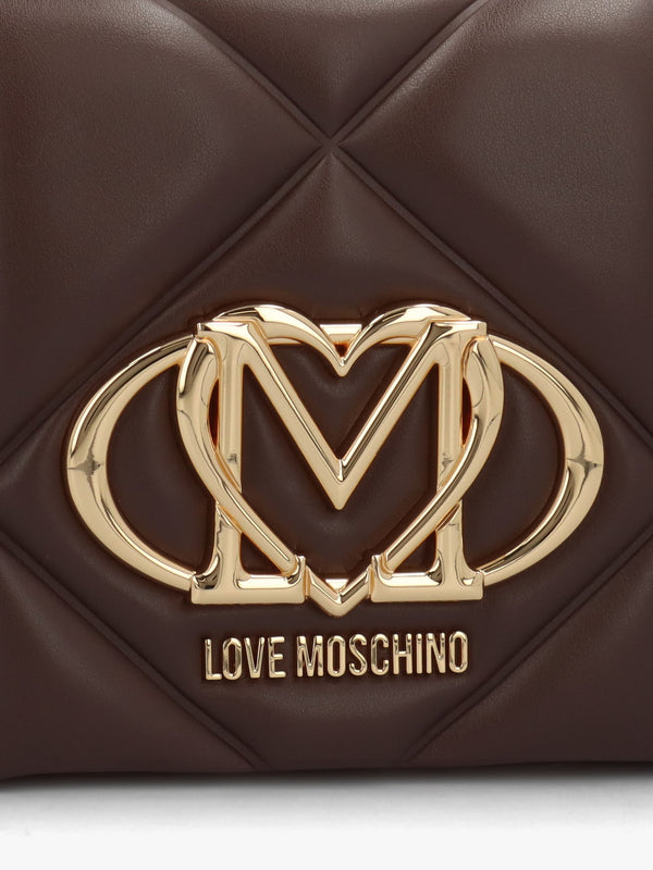 Heart Logo Quilted Pillow Cioccolato Cross-Body Bag