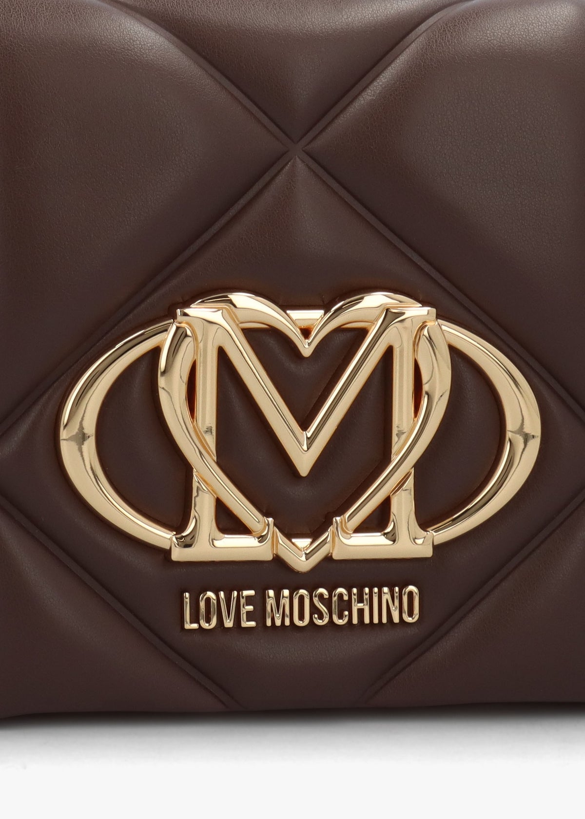 Heart Logo Quilted Pillow Cioccolato Cross-Body Bag