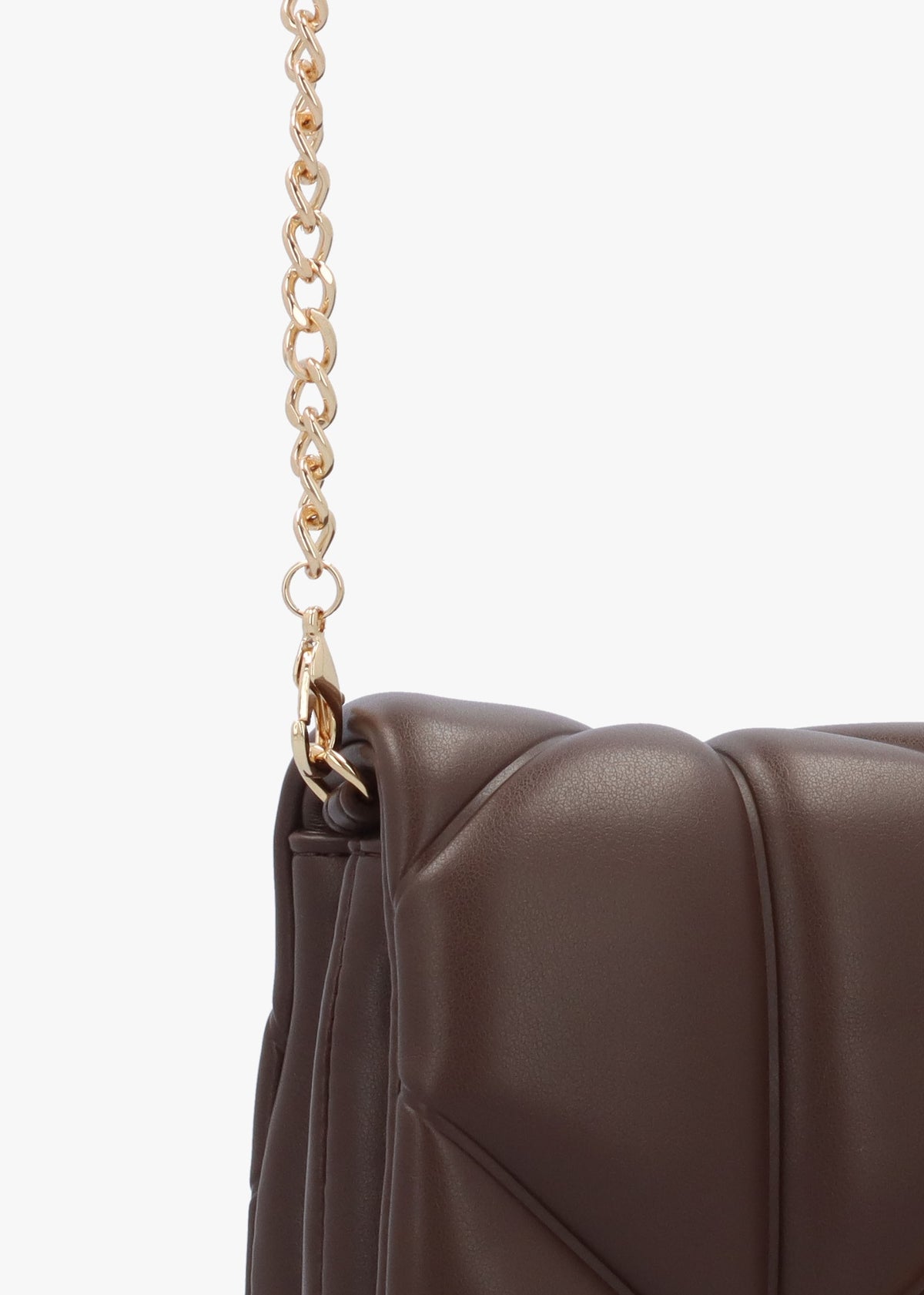 Heart Logo Quilted Pillow Cioccolato Cross-Body Bag