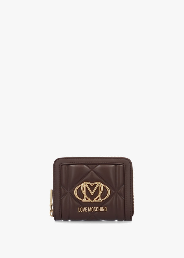 Heart Logo Quilted Pillow Cioccolato Purse
