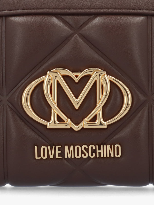 Heart Logo Quilted Pillow Cioccolato Purse