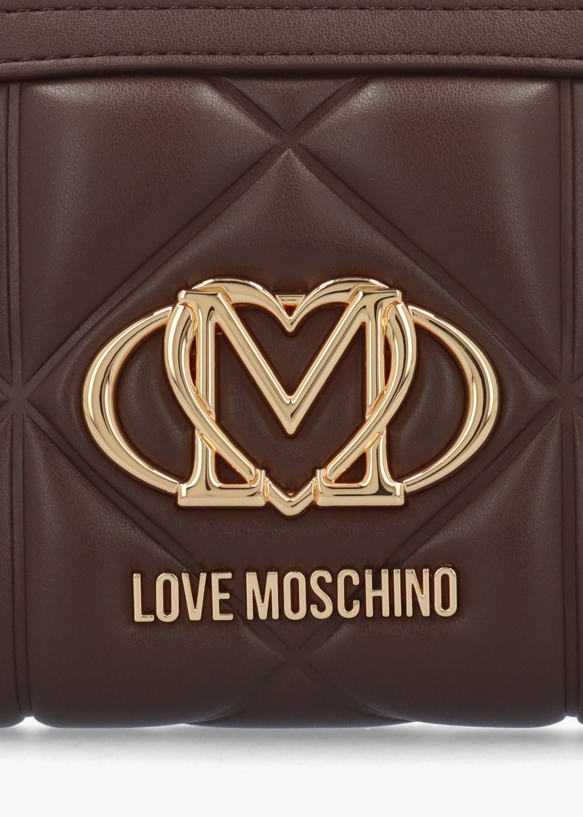 Heart Logo Quilted Pillow Cioccolato Purse