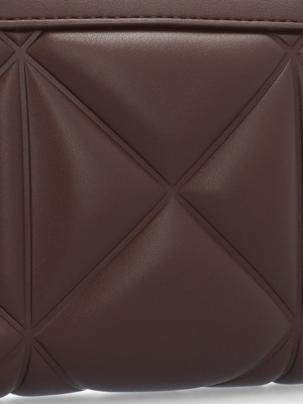 Heart Logo Quilted Pillow Cioccolato Purse
