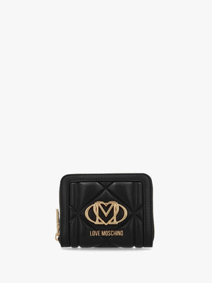 Heart Logo Quilted Pillow Nero Purse