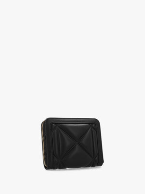 Heart Logo Quilted Pillow Nero Purse
