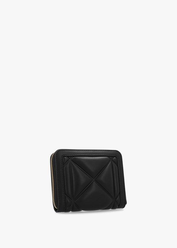 Heart Logo Quilted Pillow Nero Purse
