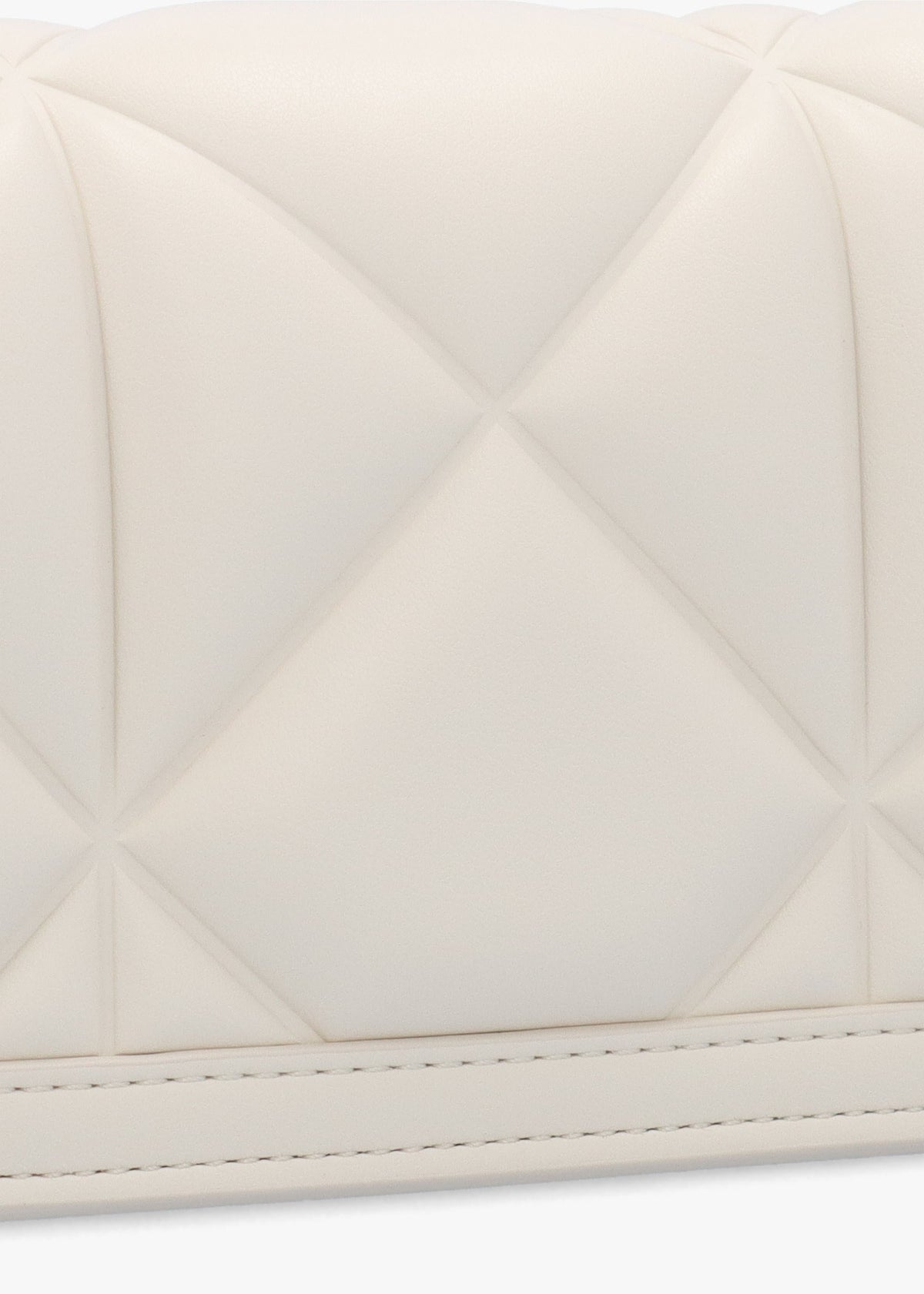 Mini Heart Logo Quilted Pillow Avorio Cross-Body Bag