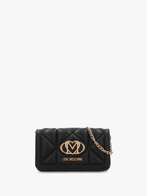 Mini Heart Logo Quilted Pillow Nero Cross-Body Bag