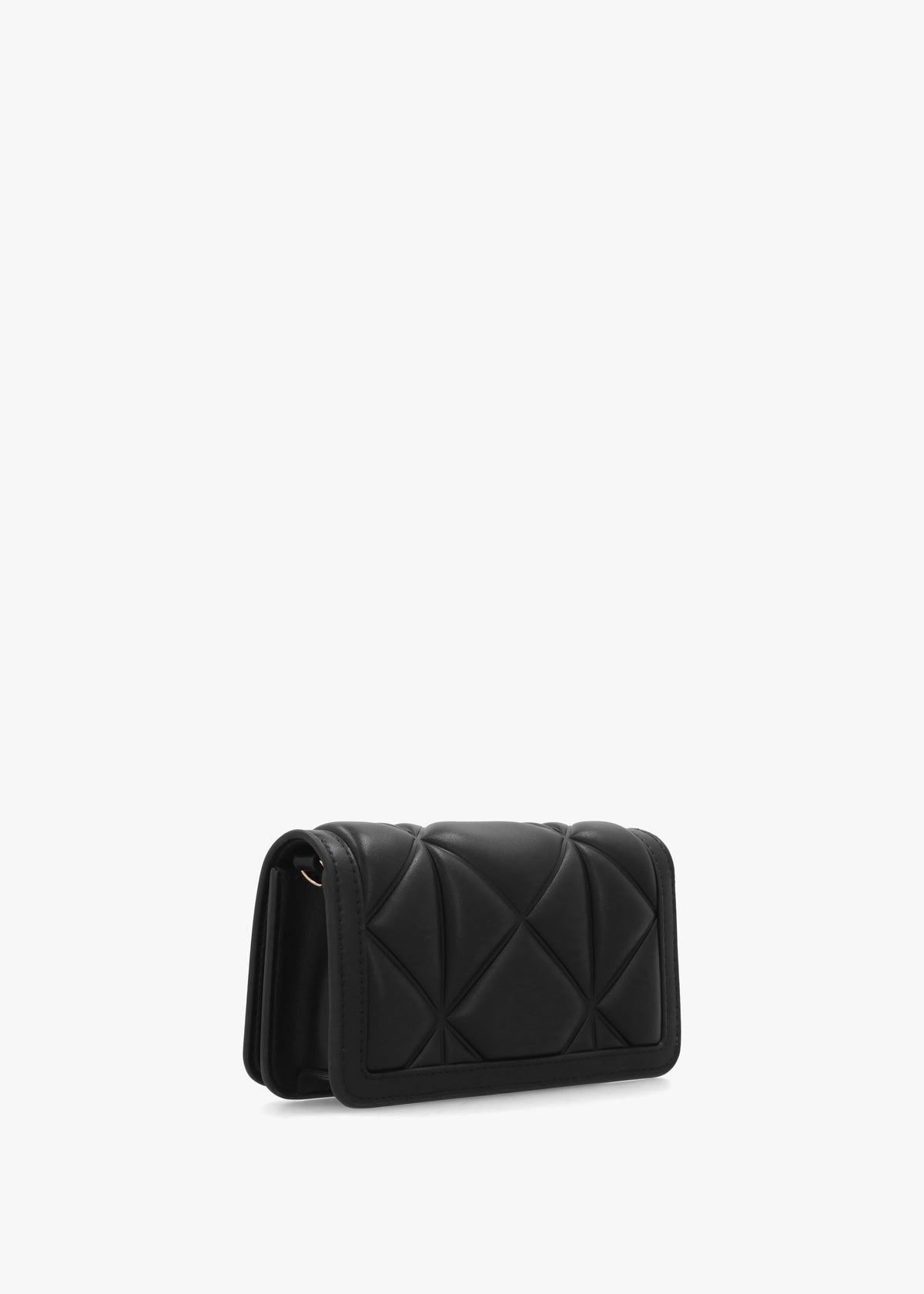 Mini Heart Logo Quilted Pillow Nero Cross-Body Bag