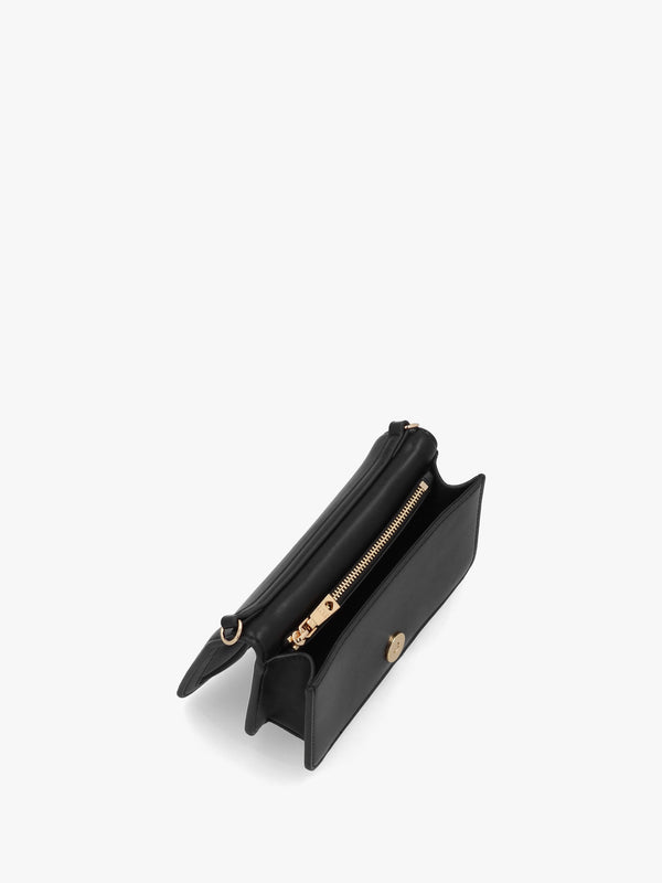 Mini Heart Logo Quilted Pillow Nero Cross-Body Bag