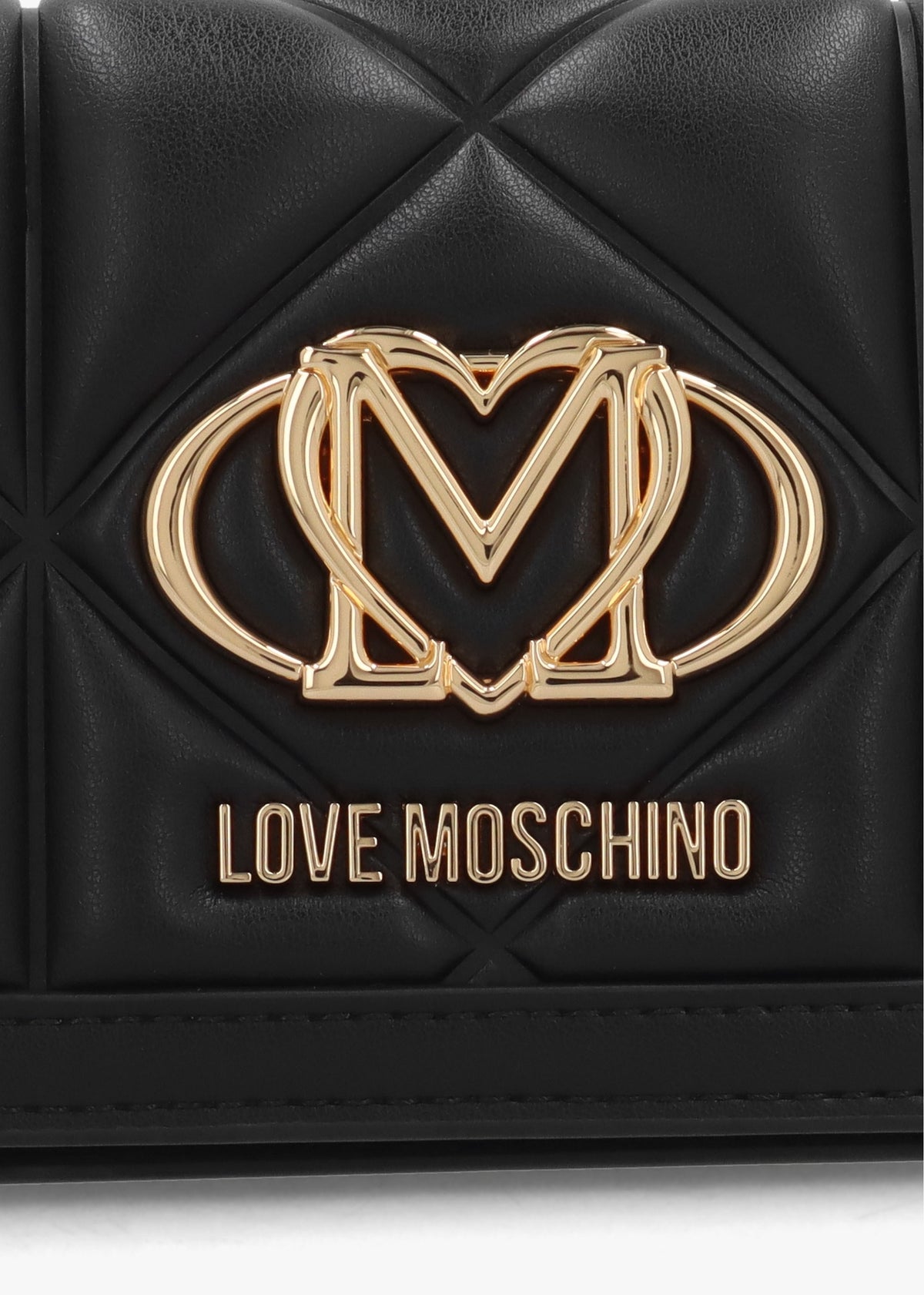Mini Heart Logo Quilted Pillow Nero Cross-Body Bag