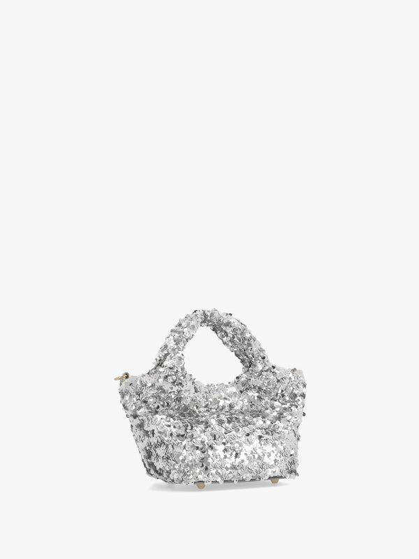 Sequin Argento Top Handle Bag