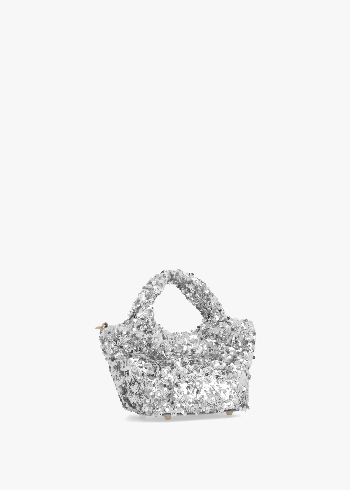 Sequin Argento Top Handle Bag