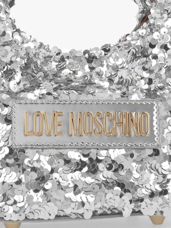 Sequin Argento Top Handle Bag