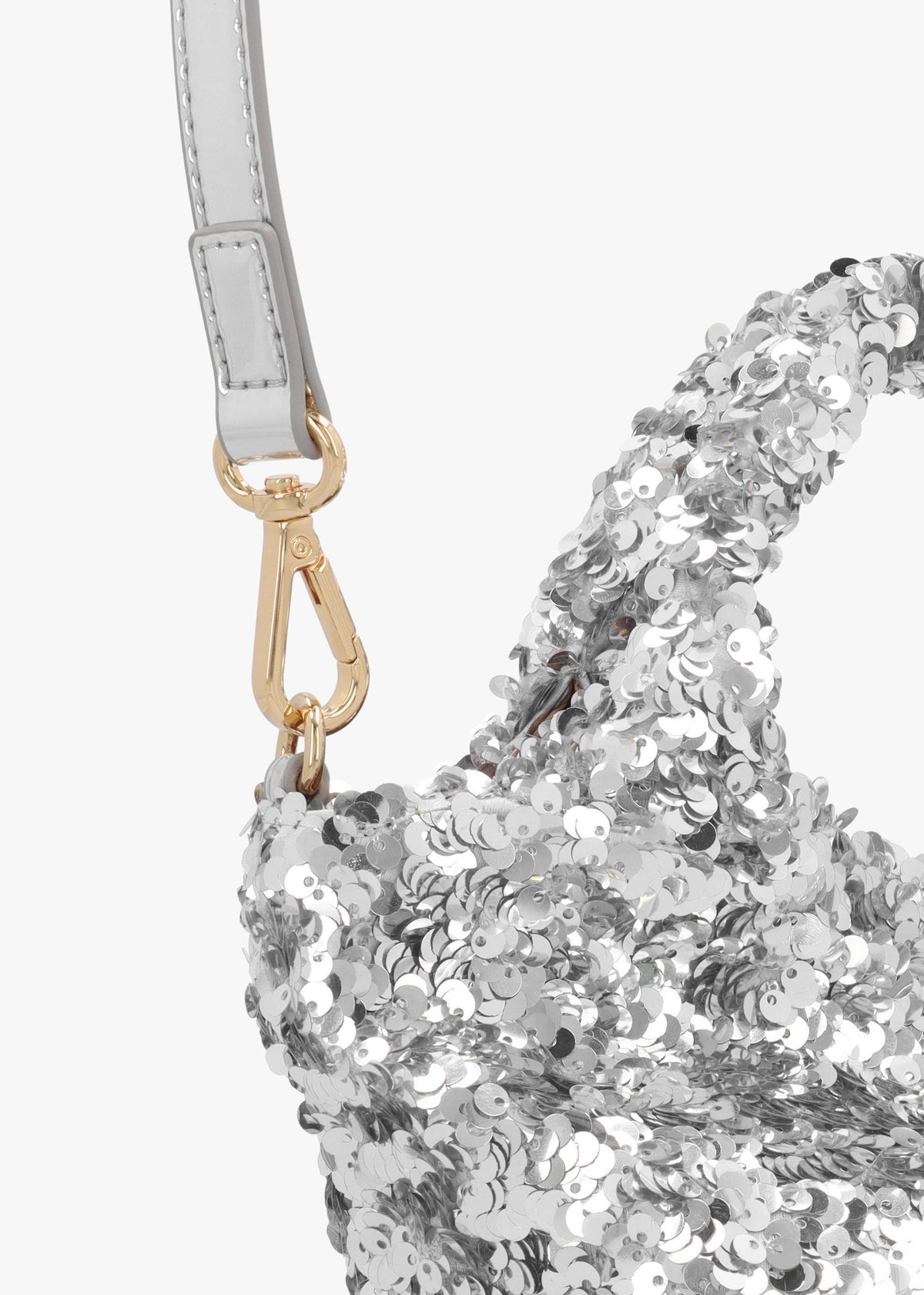 Sequin Argento Top Handle Bag
