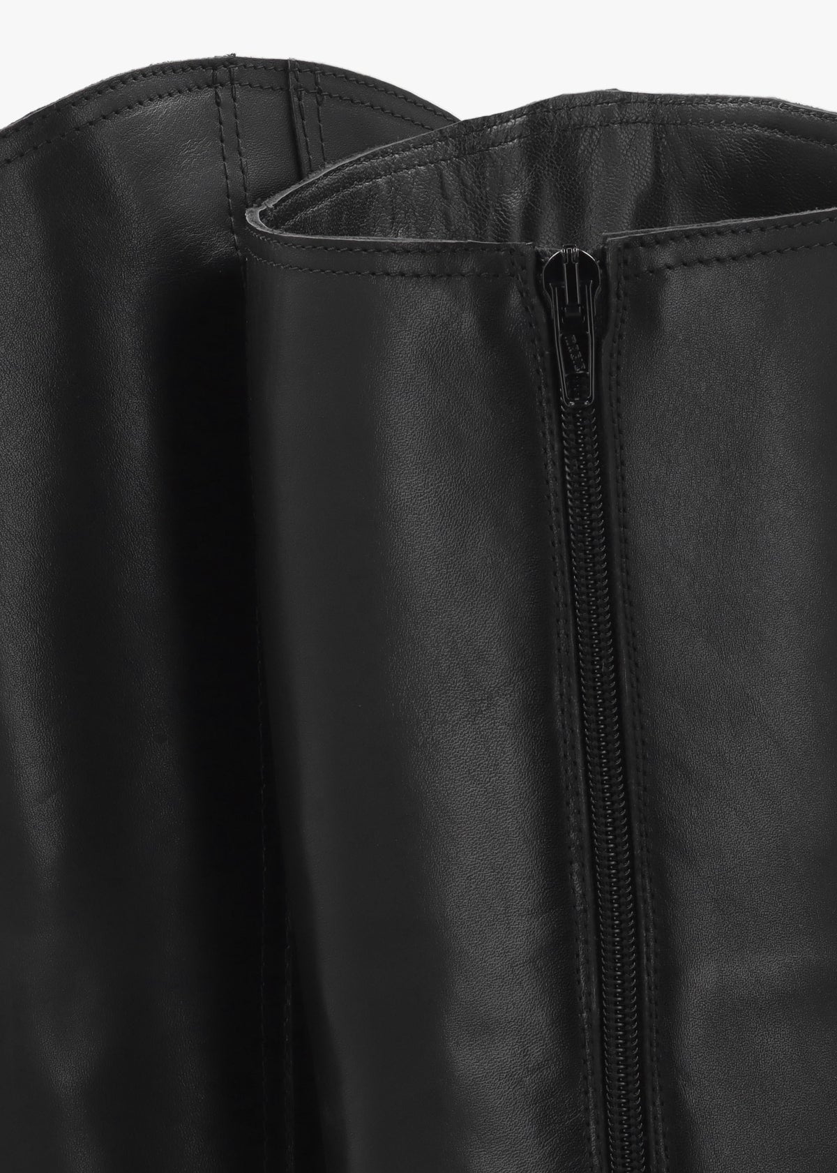Neve Black Leather Ankle Strap Riding Boots