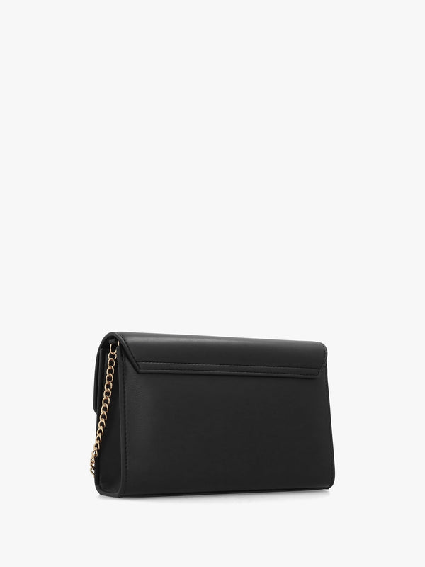 Heart Clasp Nero Shoulder Bag