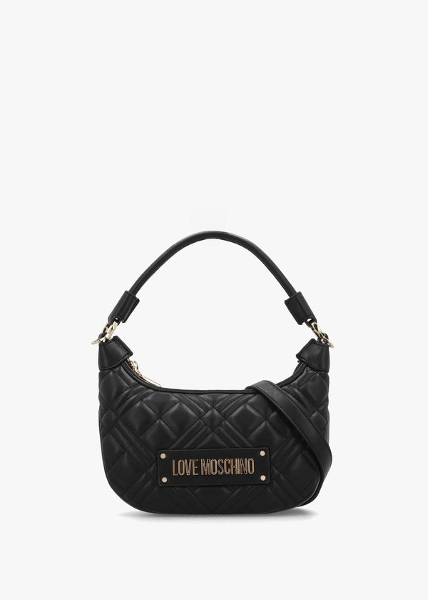 Mini Diamond Quilt Nero Hobo Bag