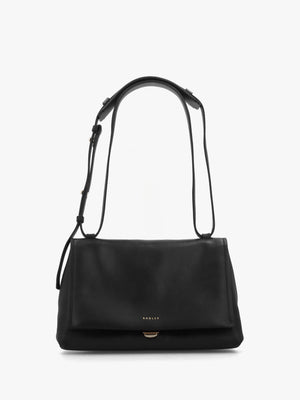 Medium Mercer Street Black Leather Shoulder Bag